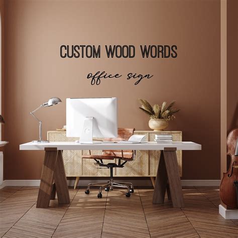 Custom Office Wall Sign, Custom Wood Words, Personalized Wood Sign ...