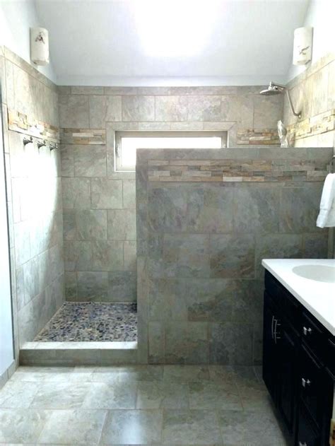 Walk In Shower No Door No Glass Small Bathrooms Layout