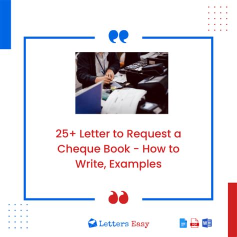 25 Letter To Request A Cheque Book How To Write Examples Letters Easy