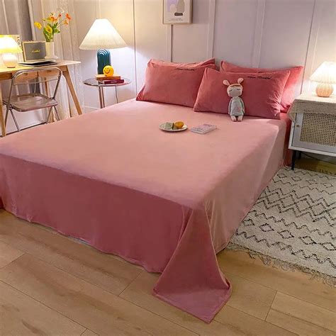 Bonenjoy Drap De Lit En Flanelle Drap De Lit De Grande Taille Queen