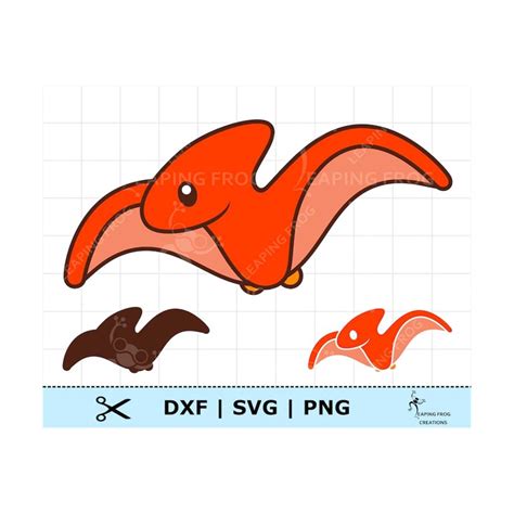 Cute Dinosaur Svg Pterodactyl Svg Dinosaur Dxf Png Cricu Inspire