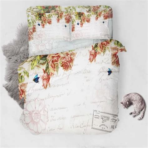 Alphabet Butterfly D Printing Duvet Quilt Doona Covers Pillow Case