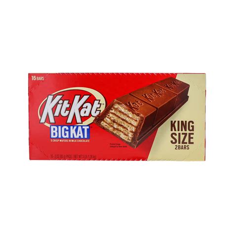 Kit Kat, King Size Big Kat Milk Chocolate Wafers Bar, Count 16 (3 oz ...