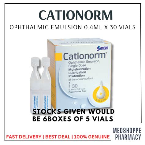 Cationorm Eye Drops 04ml 30s Lazada