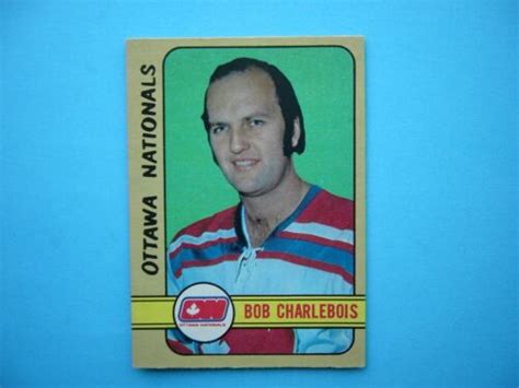 O Pee Chee Wha Hockey Card Bob Charlebois Rookie Exnm Nm