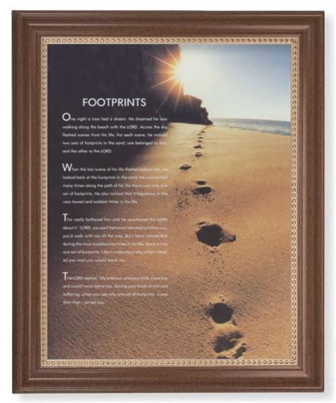 Footprints In The Sand Poem Poster