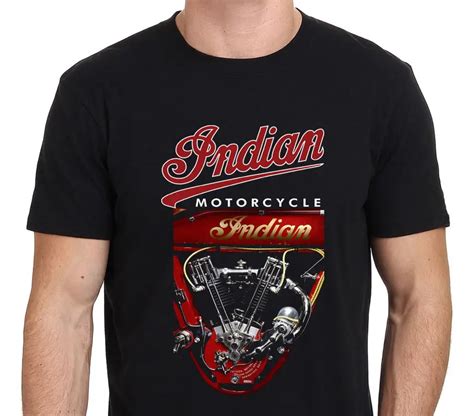 Indian Motorcycle T Shirts Mens Biker Shirt Big Chief Indian