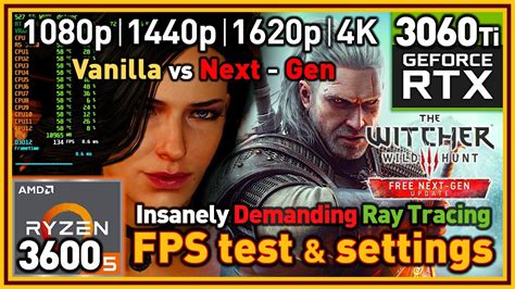 The Witcher 3 Next Gen Update PC Ryzen 5 3600 RTX 3060 Ti FPS