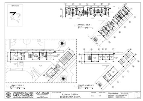 Denah Rumah Susun Sederhana Situs Properti Indonesia