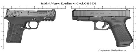 Smith Wesson Equalizer Vs Glock G49 MOS Size Comparison Handgun Hero