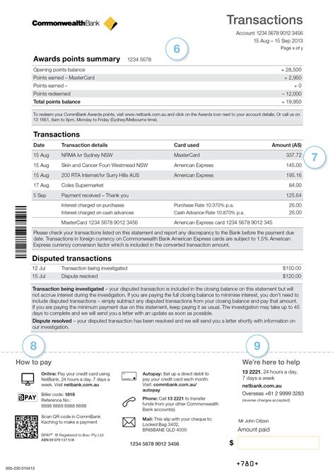 Credit Card Statement Template