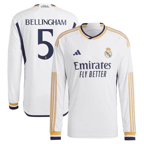 Maillot Real Madrid Domicile Manches Longues Bellingham