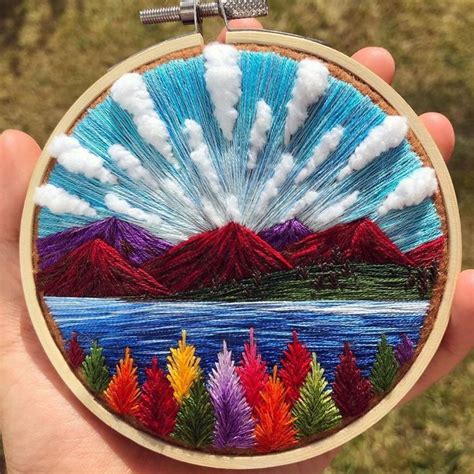 Artist Combines Her Love Of Color And Embroidery To Hand-Stitch ... 