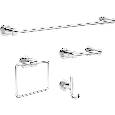 Delta Nicoli 4 Piece Bath Hardware Set 18 To 24 In Towel Bar Toilet