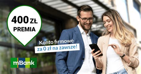 mBank konto firmowe mBiznes z 400 zł premii za samo założenie konta