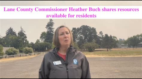 Lane County Commissioner Heather Buch Shares Resources Available For