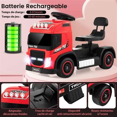 Bebeboutik Costway Voiture Lectrique Enfants V Camion Musique