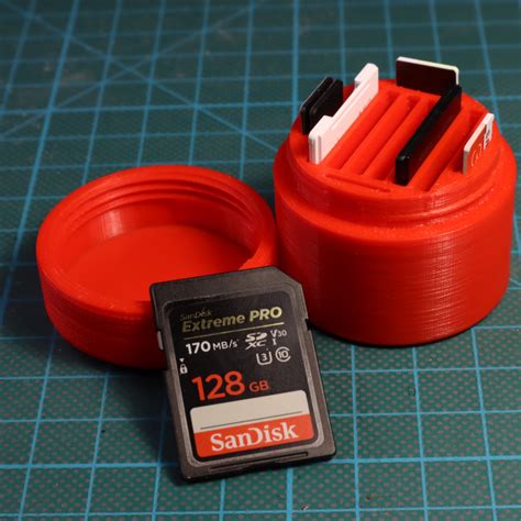 3d Printable Sd Card Case By Tom