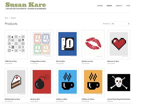 Apple Macintosh Icon Prints By Susan Kare: Apple Icon Designer