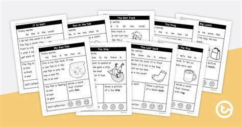 Decodable Text Worksheets Set 2 Teach Starter