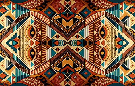 Egyptian Fabric Pattern Abstract Indigenous Line Art For Ancient Egypt