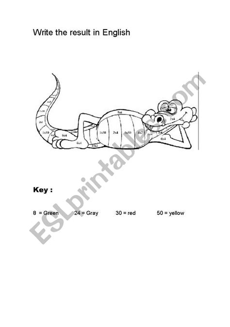 English Worksheets Alligator