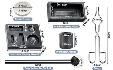 Amazon 7 Pieces Graphite Torch Melting Casting Kit Including 2