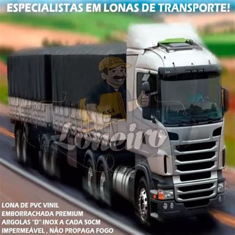 Lona Pvc Caminhão Anti Chamas Lonil Vinil Emborrachada 8x4 M