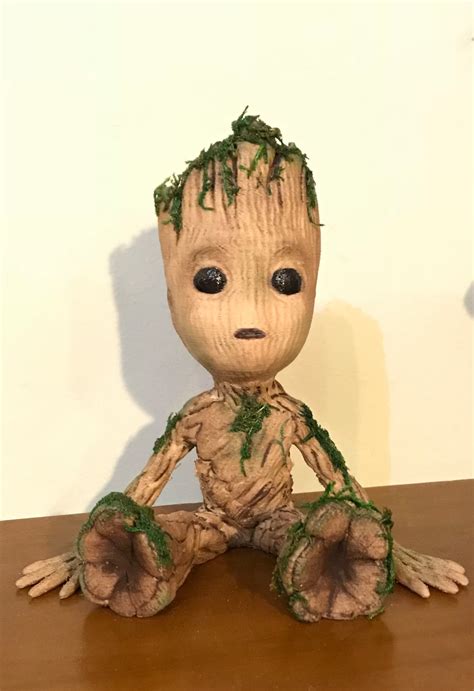 Baby Groot 3D Printed Figure Hand Painted Etsy