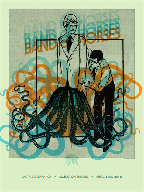 Band Of Horses Poster Santa Barbara The Silent P