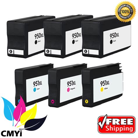 950xl 951xl Replacement Ink Cartridges For Hp 950 951 Xl Black Color Combo Packs Ebay