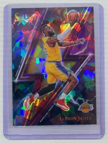 Panini Select Lebron James Thunder Lane Purple Cracked Ice