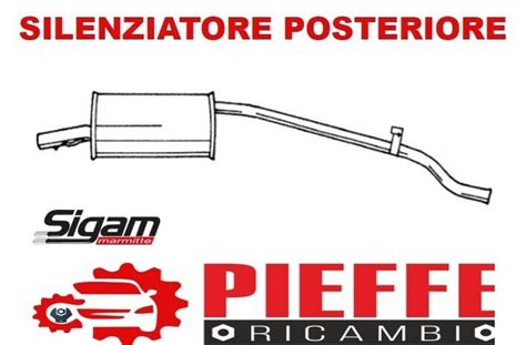 Marmitta Silenziatore Posteriore SIGAM Per FIAT Panda 141 1000 4X4