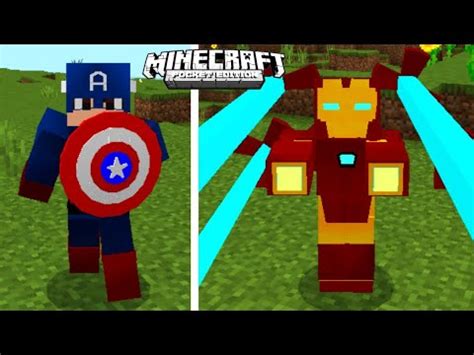 NOVO ADDON DOS OS VINGADORES NO MINECRAFT PE YouTube