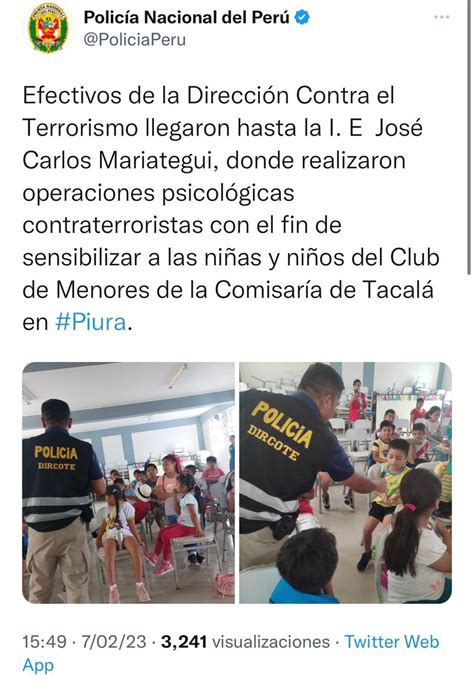 Aldíaperú On Twitter Rt Luciaalvites La Policía Borra Este Tuit