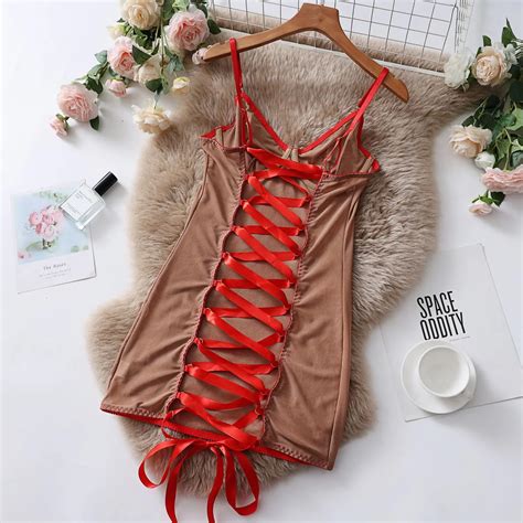 Teddy Lingerie Women See Through Sheer Thong And G String Backless