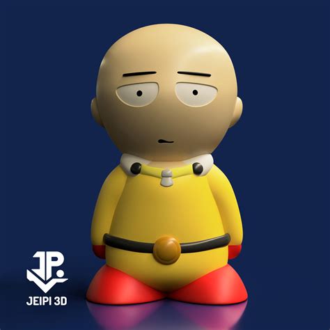 Download Stl File Saitama One Punch Man Anime Chubby • Object To 3d Print ・ Cults