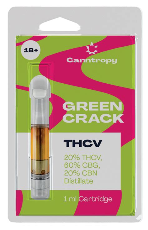 Canntropy Thcv Cartridge Green Crack 20 Thcv 60 Cbg 20 Cbn 1 Ml