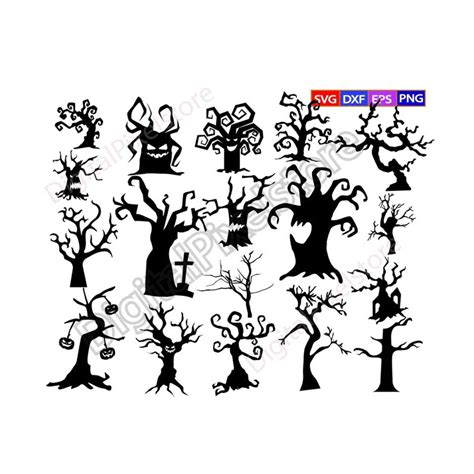 halloween tree svg,halloween Tree Silhouettes Bundle SVG,Hal | Inspire ...