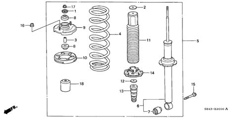 S A Genuine Honda Shock Absorber Assembly Rear