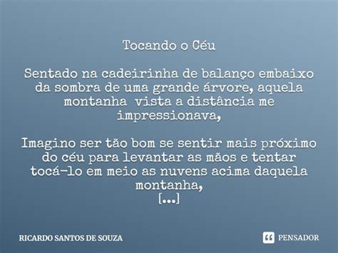 ⁠tocando O Céu Sentado Na Cadeirinha Ricardo Santos De Souza Pensador