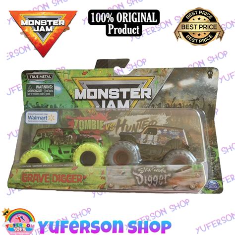 Jual Monster Jam Grave Digger Vs Son Uva Zombie Vs Hunter Double Pack