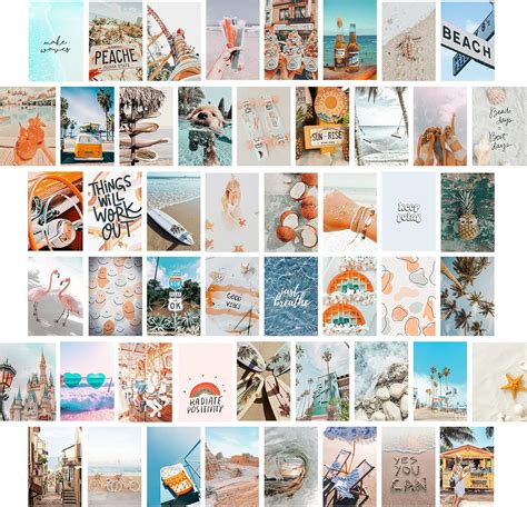 Amazon KOSKIMER Beach Wall Collage Kit Aesthetic Pictures 4x6