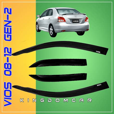 Toyota Vios 2008 2009 2010 2011 2012 2nd Gen Rain Guard Window Visor