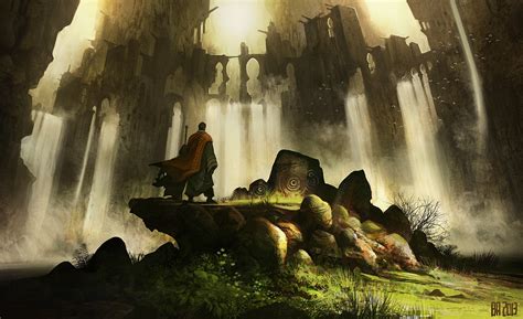 Wallpaper Men Sunlight Fantasy Art Rock Artwork Cave Jungle