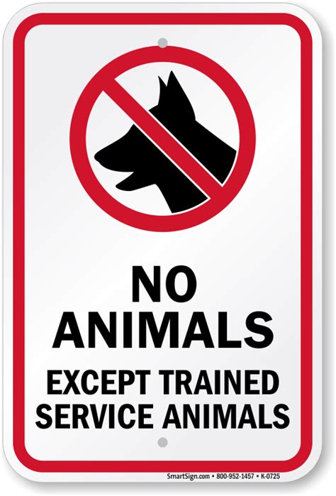 Service Animal Signs