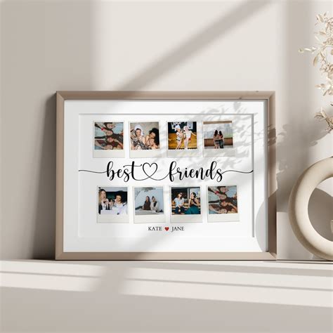 Best Friends Photo Collage Canva Template Bff Photo Gift Bff Collage