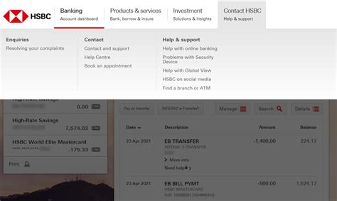 My Account And Statements Help And Support Hsbc Canada