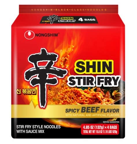 Nongshim Spicy Beef Shin Stir Fry Noodles 4 Ct 458 Oz Ralphs