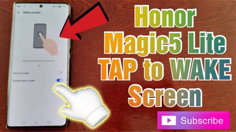 Honor Magic 5 Lite Activate Double Tap To Wake Simply Wakeup Your